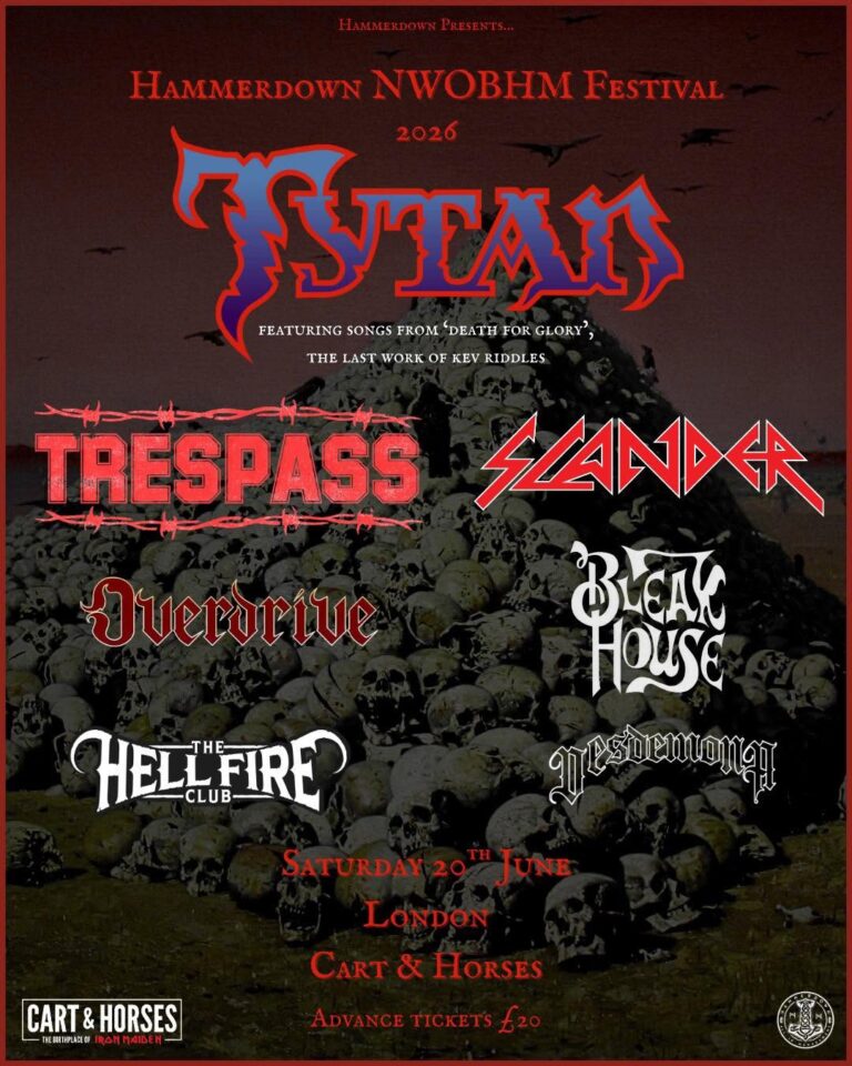 Hammerdown NWOBHM Festival at The Cart & Horses, London on 20th June 2026
